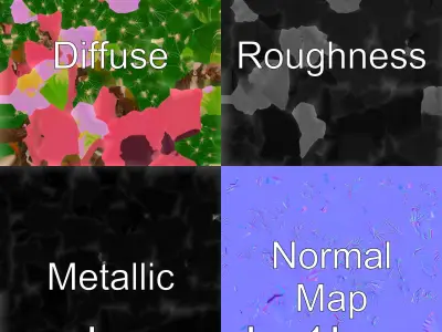 Mini Cactus in Geometric Pot model pack Low-poly 3D model