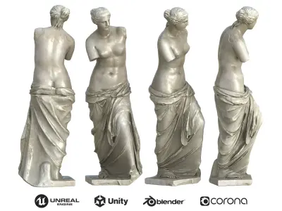Statue 05 Low-poly 3D model