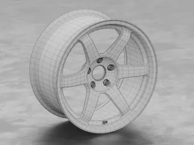 RAYS Volk Racing TE37 Rim 3D Model 3D model
