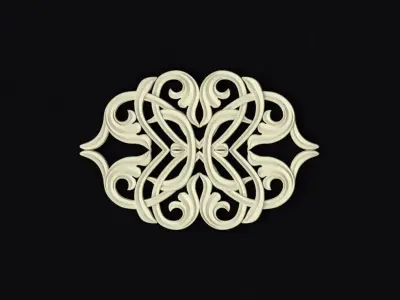 Central decor ornament for furniture 3D model 265