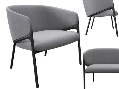 fabric leisure chair Modern 3D model