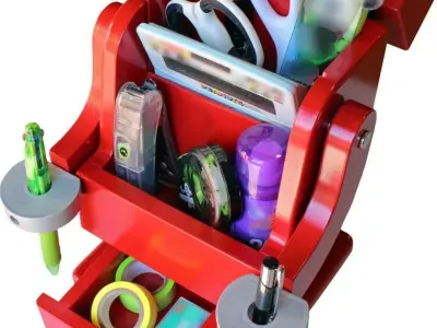 ROBOT DESK ORGANIZER 3D model