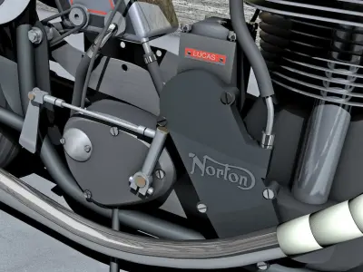 Norton Manx Motorcycle 3D model