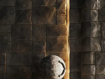 H104 Stone Field - PBR - 4K - Seamless Low-poly 3D model