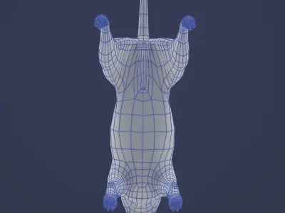 Bull Terrier Low-poly 3D model