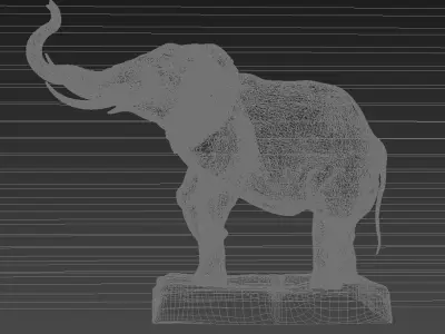 3D Modelart sculpture statue animal statue elephant statue 3D model