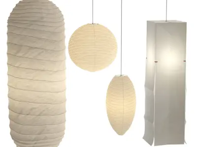 Akari Paper Japan Lantern Collection Isamu Noguchi 3D model