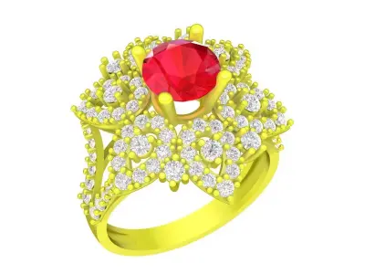 Luxury Diamond Women Ring 3D Model A5745 3D print model