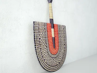 African Handwoven Fan 2 3D model