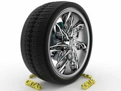 ORTAS CAR WHEEL RIM 73-74 GAME READY WHEEL 3D Model Pack