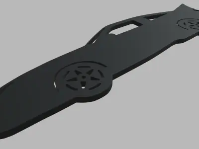 Nissan 180SX Version III Veilside Coupe 1990 Key Ring 3D print model