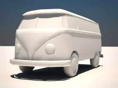 Volkswagen Type 2 Low-poly 3D model