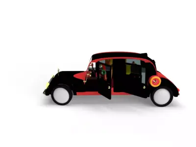 Vintage toy car 3D model by onkardike18