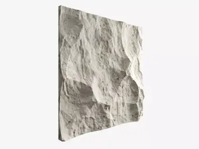 143-RockPanel piece of rock on wall 3D model