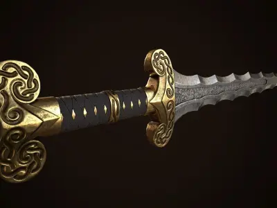 Sword 03 Low-poly 3D model