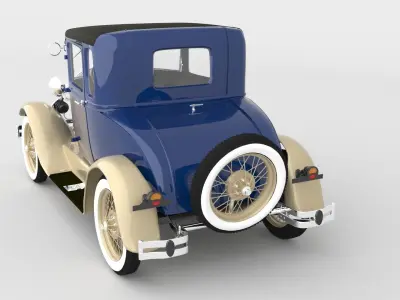 1929 Model A 5 Window Coupe 3D model