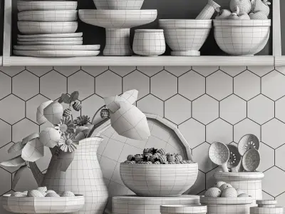 kitchen accessories014 3D model