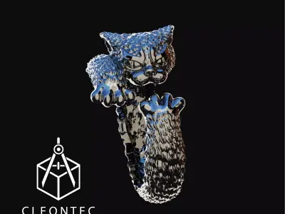 Anillo de gato mordiendo 3D print model