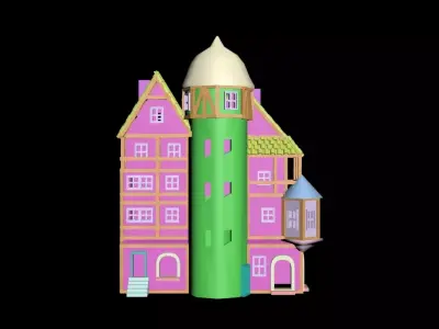 Medieval House 63 3D print model 3D model