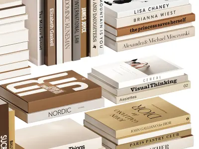 Book set1 Low-poly 3D model