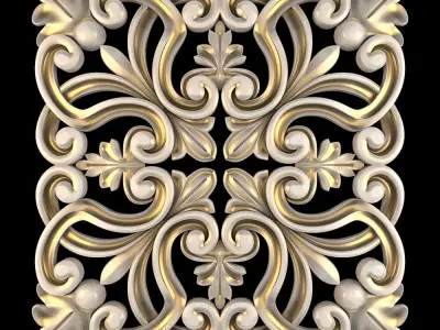 Decorative Wall Rosettes 03 3D model