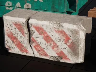 Game ready Street Props Low-poly 3D model