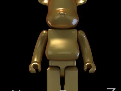 Metallics Brown BearBrick 3D model