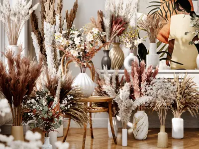 Archinteriors for UE vol 16 - stylish bouquets of dry flowers 3D model