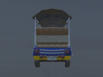 Tuk Tuk three wheelers taxi car Low-poly 3D model