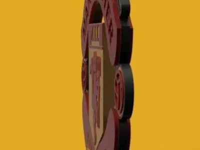 Manchester united football club emblem 3D model