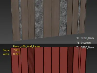 Decorative V59 Wall Panels 3D model