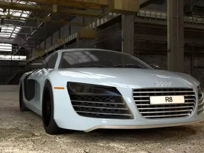 AUDI R8 Low-poly 3D model