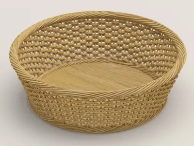 Easter eggs and basket 3D model