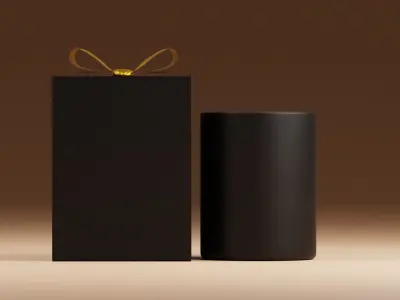 Candle with Box 3D model