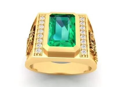 Elegant Emerald Diamond Pendant Jewelry for Women 403 3D print model