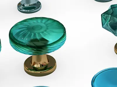 Modern handle crystal 3D model