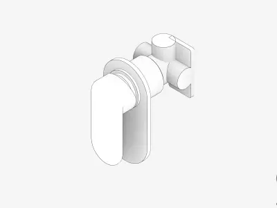 Wall Mixer Tap - Luxury - Chip Low-poly 3D model