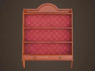 Vintage wall shelves Low-poly 3D model