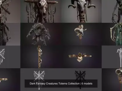 Dark Fantasy Creatures Totems Collection