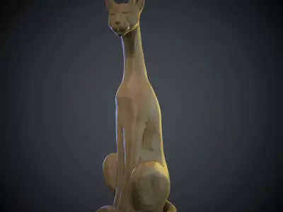 Cat sculpture 3D model purchase