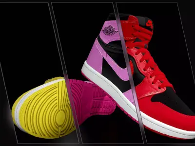 Air Jordan 1 Retro High Low-poly 3D model