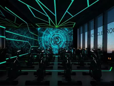  Spinning Bike room 3D model