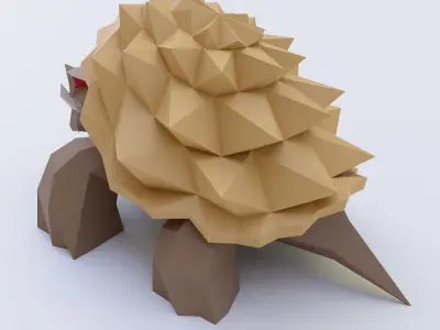 Old turtle 3d model  Low-poly 3D model