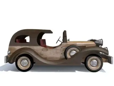 toy wooden car 3D model purchase