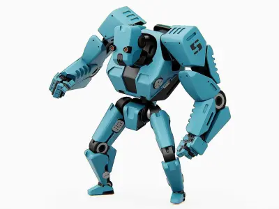 CYBER DROID-C  Rigged for Unreal Engine - Unity - MIXAMO  3D model