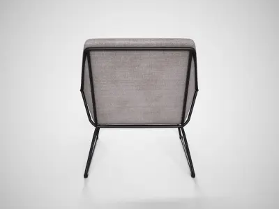 Denice Arm Chair white Low-poly 3D model