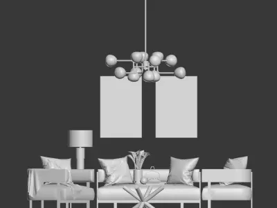 Living Set 01  3D model