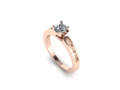 Solitaire ring only STL Free 3D print model