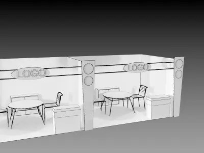 Booth Exhibition Stand a406c 3D model