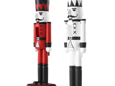 Nutcracker two nutcrackers 3D model